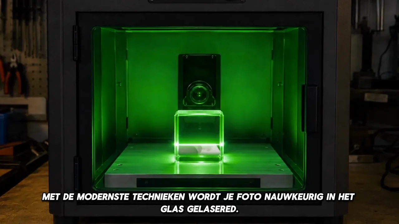 Beeld uit de productvideo van foto-in-glas.nl